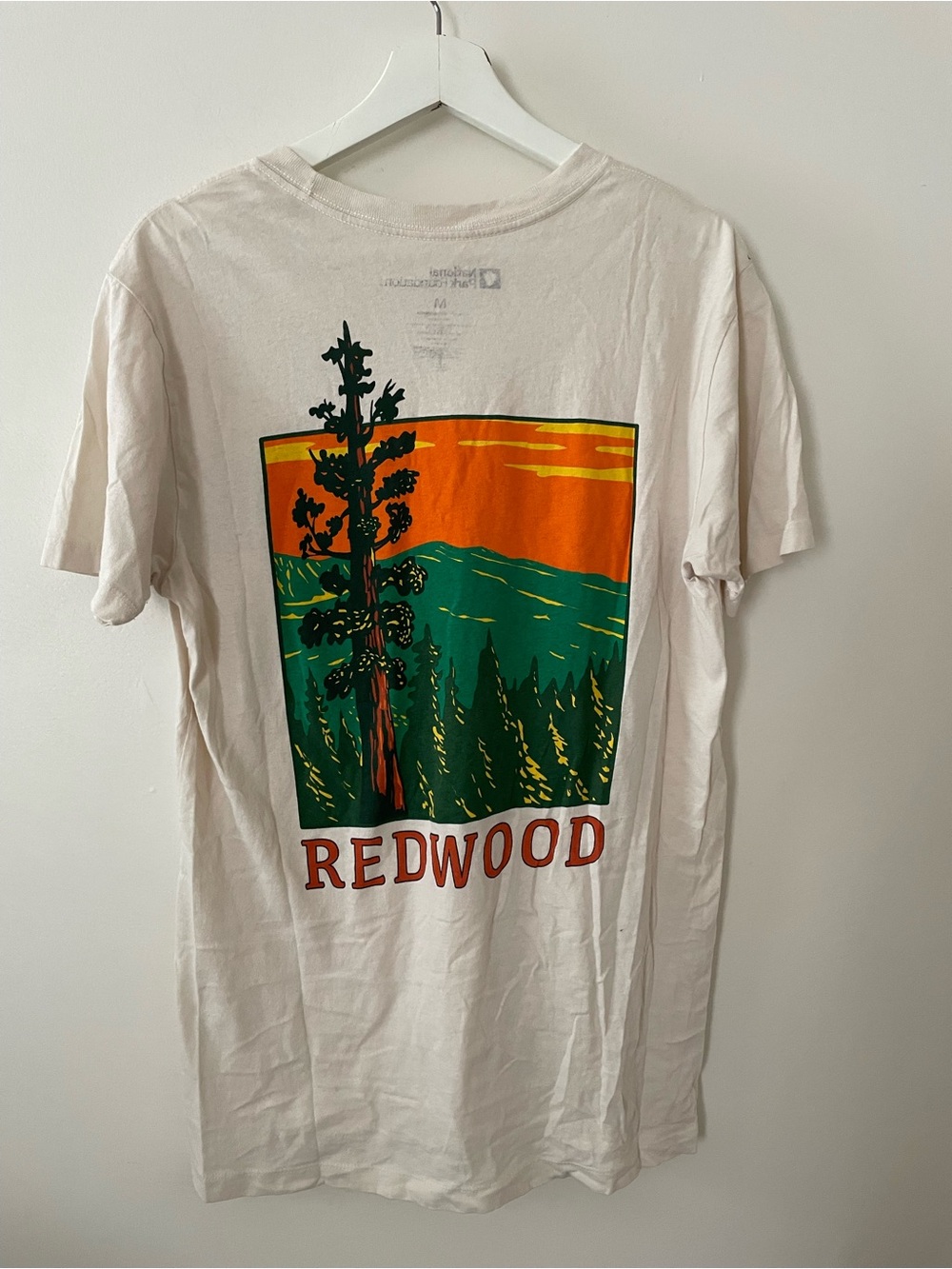 Redwood Graphic Tee - Cream Short Sleeve Men's Shirt